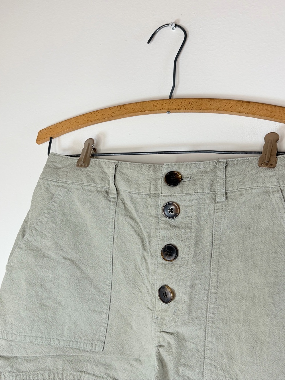 O’Neill Morrison Linen Blend Button Front Shorts - Picture 4 of 7